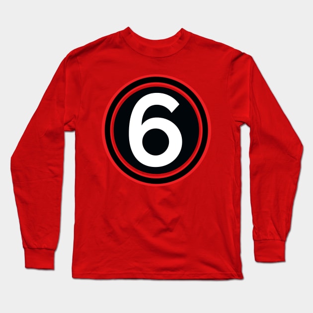 Six 6 Long Sleeve T-Shirt by Redroomedia